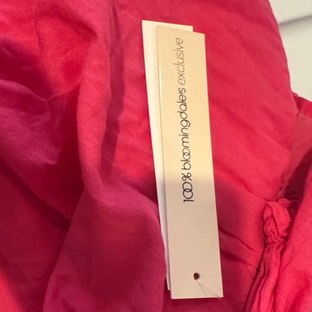 NWT Aqua by Bloomingdales Pink Cotton Voile Smocked Bodice‎ Dress Summer Party
